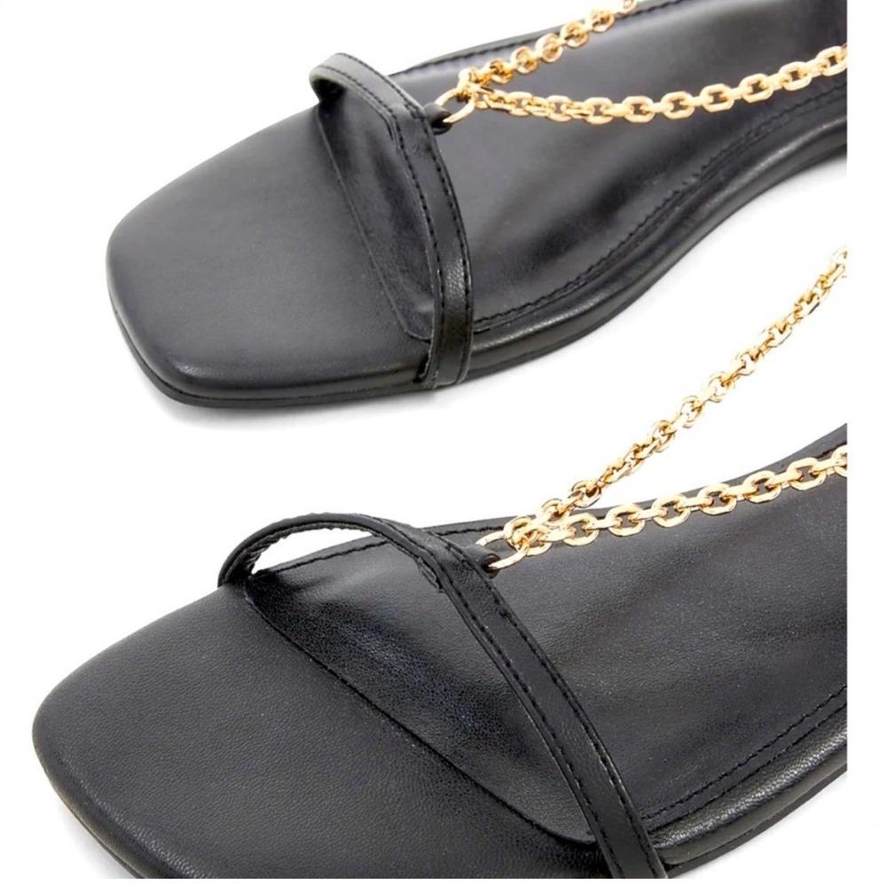 Womens Express Chain‎ Strap Flat Sandals Size 10